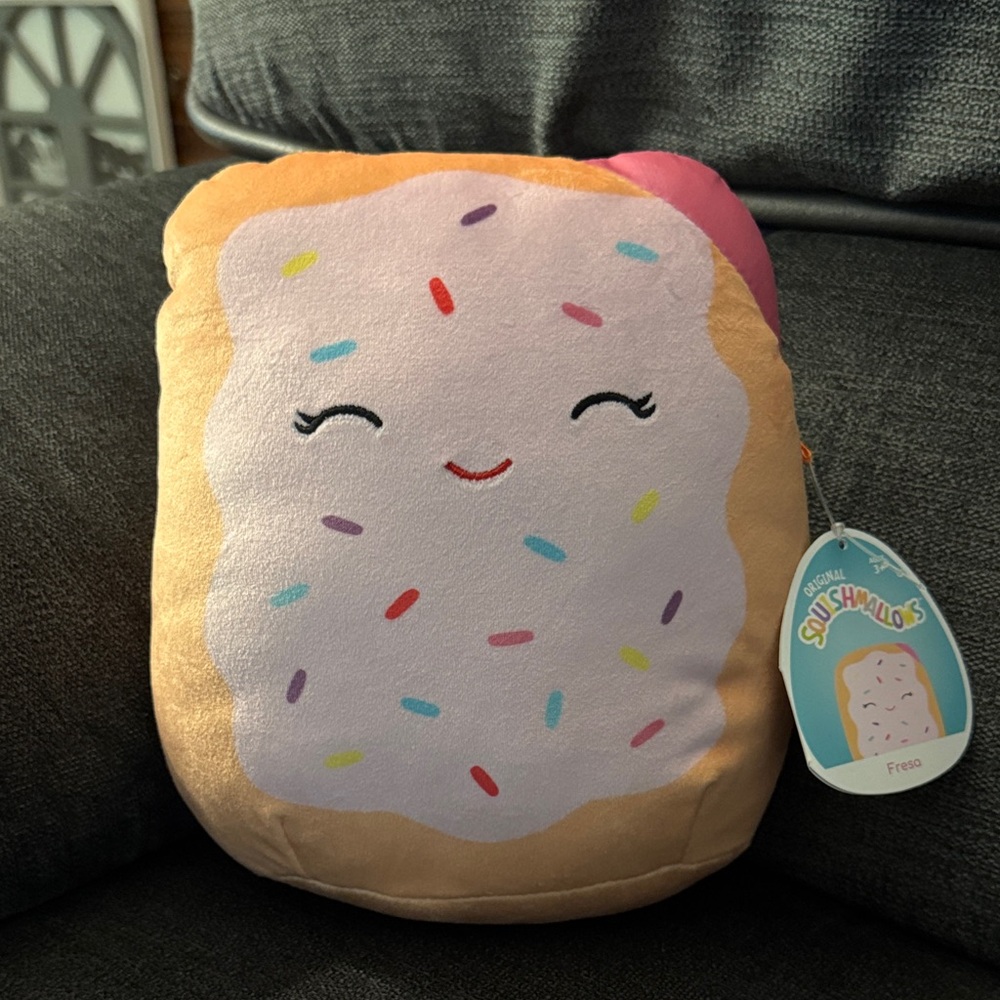 Squishmallows Pink and Tan Frosted Stuffed Animal